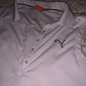 small white puma shirt